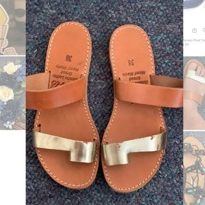 NEW Distressed Handmade Italian Leather Sandals